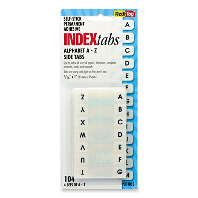 Redi-Tag Permanent Alphabetical Tab Indexes – RTG31005