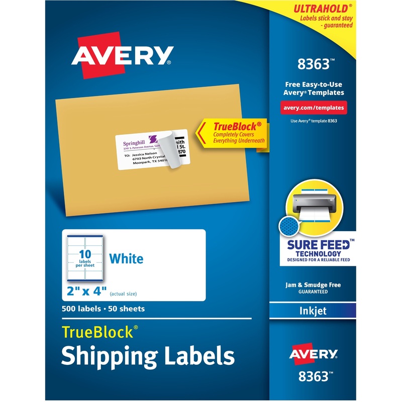 Avery 2×4 White Shipping Labels – AVE8363