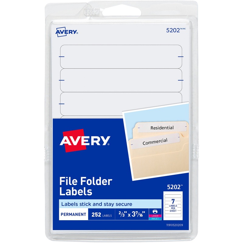 Avery Permanent File Folder Labels – AVE05202