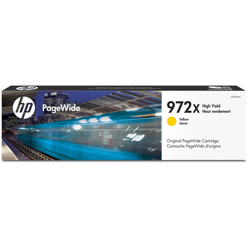 HP 972X (L0S04AN) Original High Yield Page Wide Ink Cartridge – Single Pack – Yellow – 1 Each – HEWL0S04AN