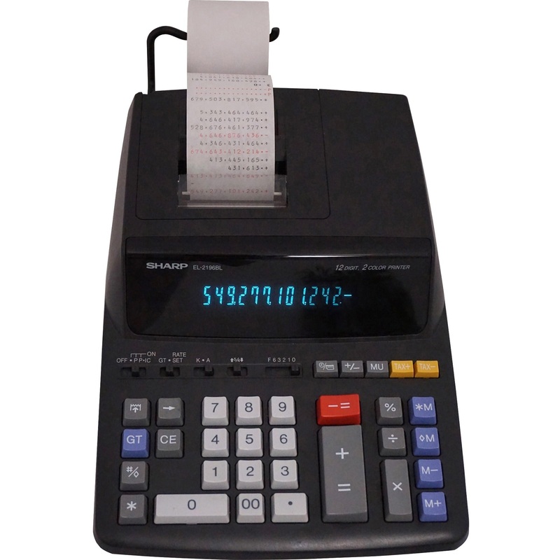 Sharp EL-2196BL 12 Digit Printing Calculator – SHREL2196BL