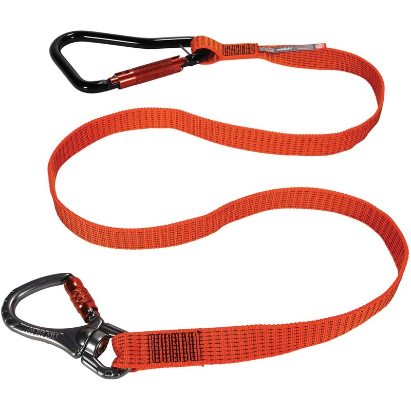 Squids 3149 Tool Lanyard XL – Locking Carabiner + Swivel Carabiner, 80lbs / 36kg – EGO19149