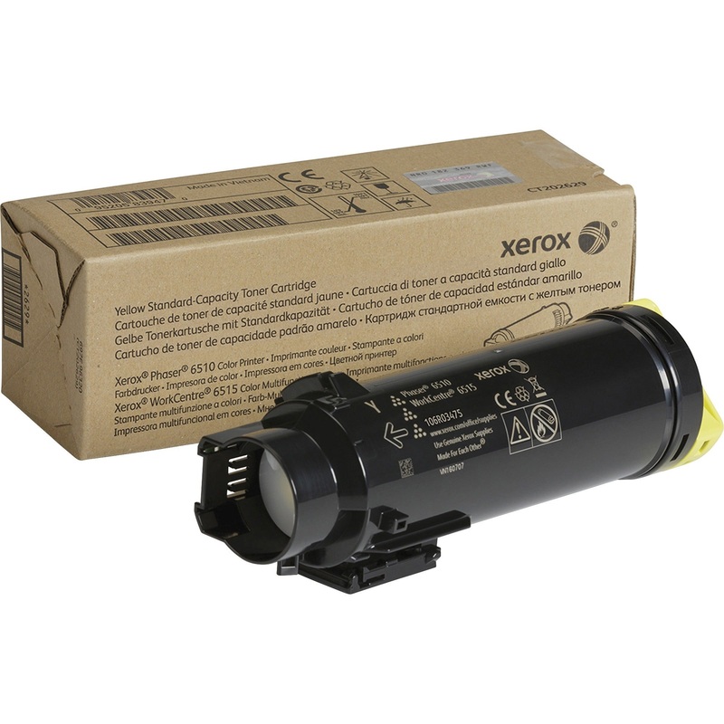Xerox Original Standard Yield Laser Toner Cartridge – Yellow – 1 Each – XER106R03475
