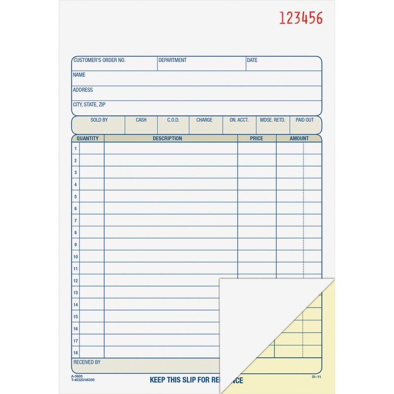 Adams Carbonless 2-part Numbered Sales Order Books – ABFDC5805