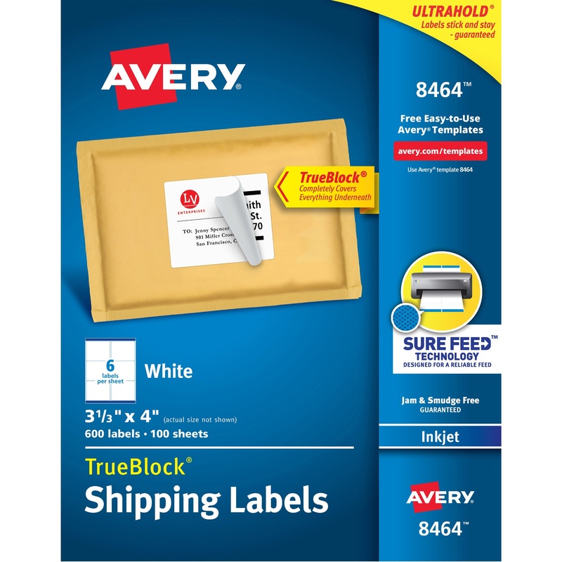 Avery TrueBlock Shipping Labels – AVE8464
