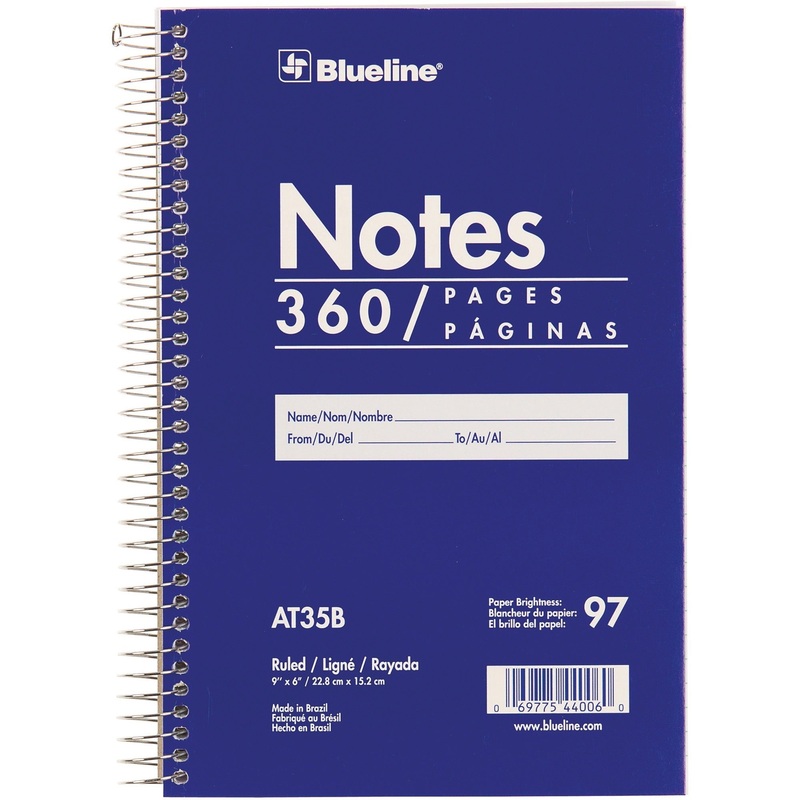 Blueline White Paper Wirebound Steno Pad – REDAT35B