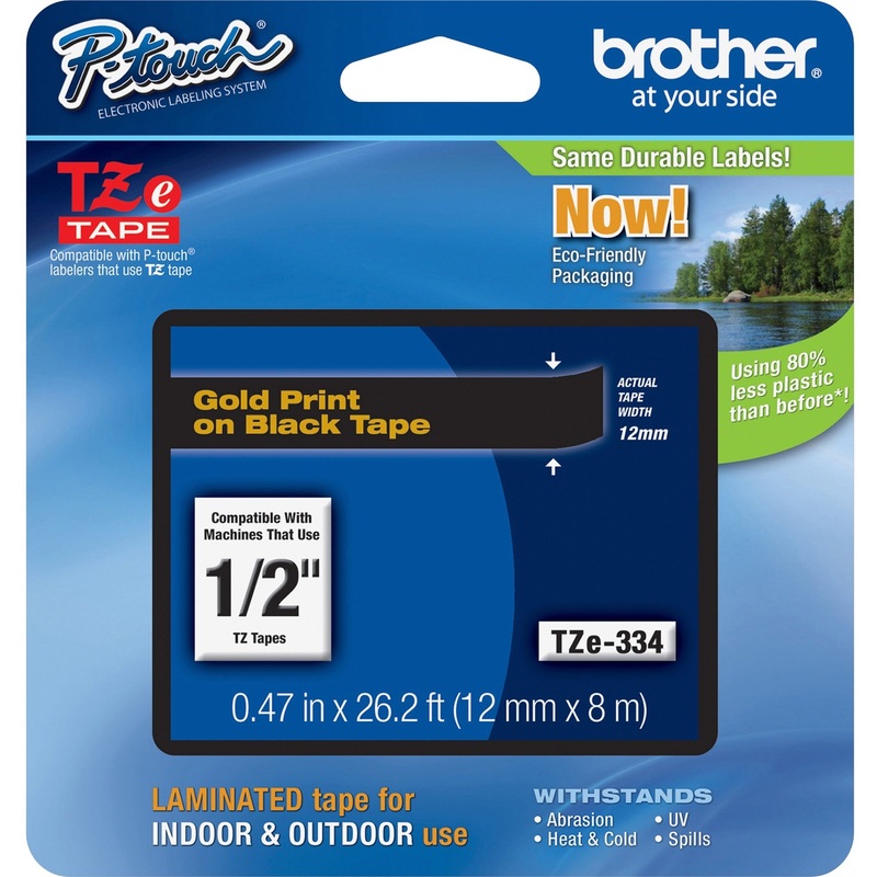 Brother P-touch TZe Laminated Tape Cartridges – BRTTZE334