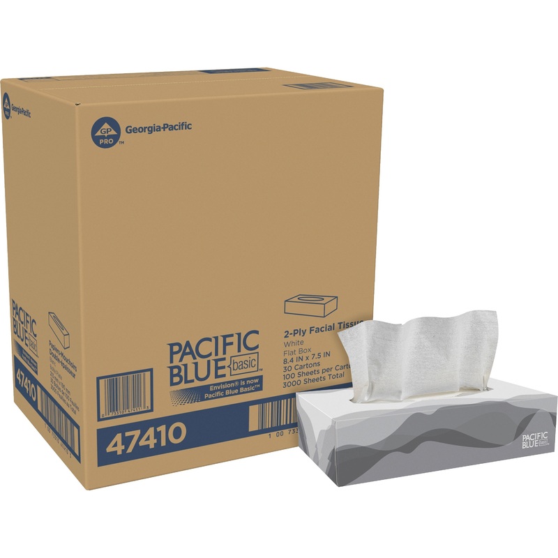 Envision Flat Box Facial Tissue – GPC47410