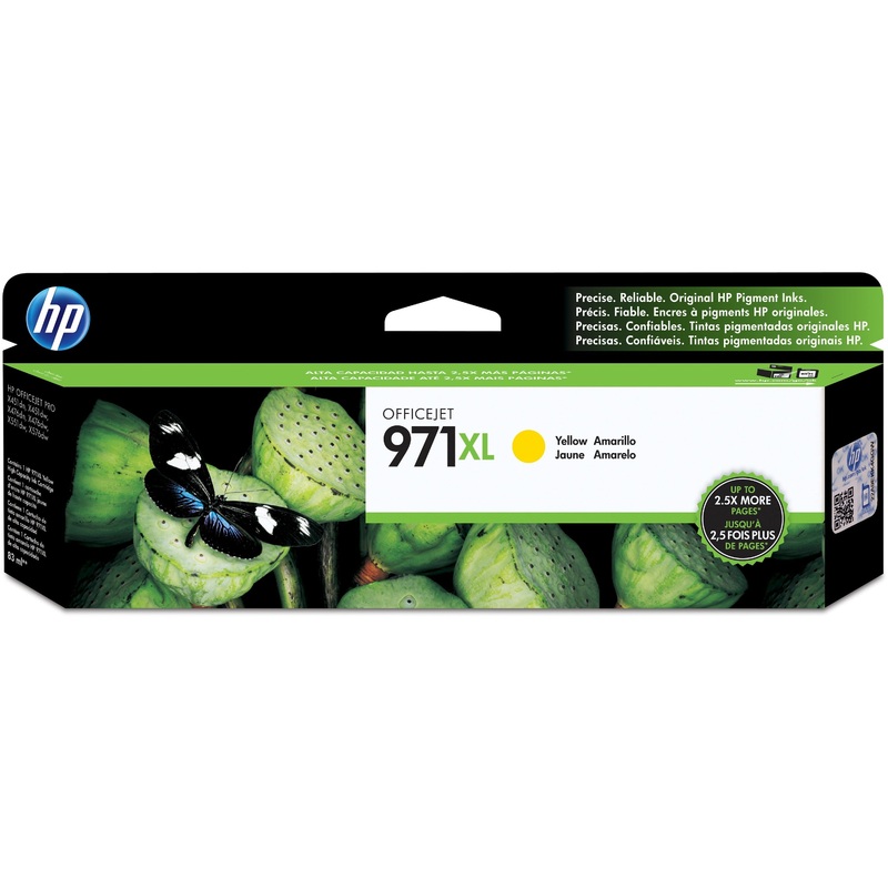 HP 971XL (CN628AM) Original High Yield Inkjet Ink Cartridge – Single Pack – Yellow – 1 Each – HEWCN628AM