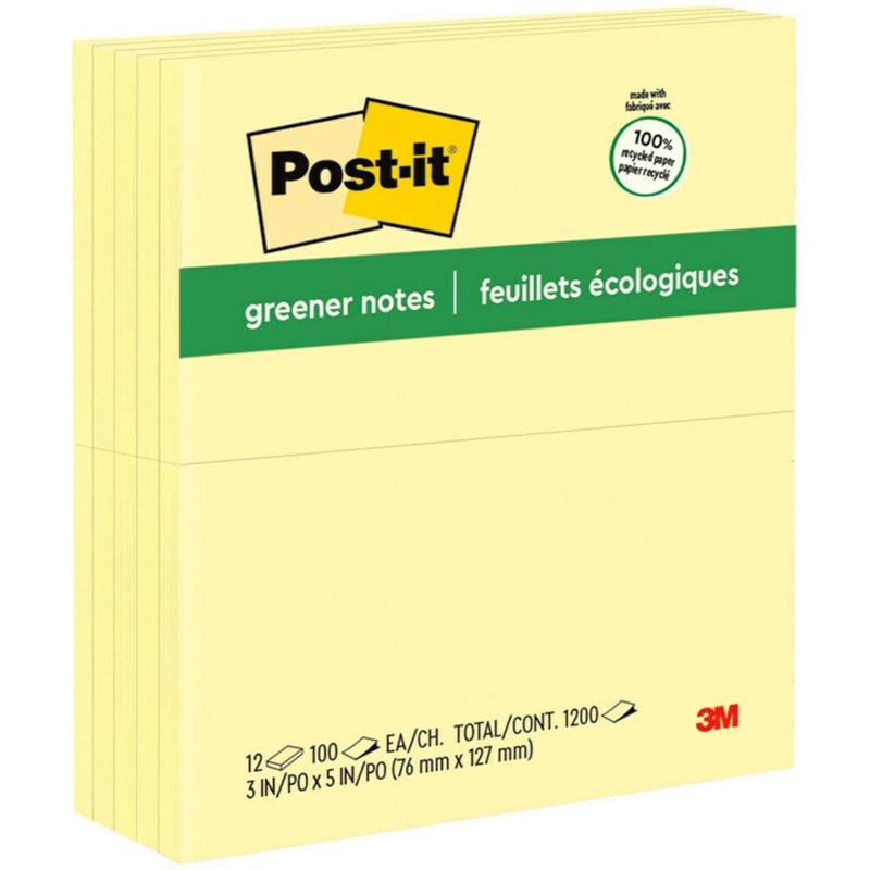 Post-it Greener Notes – MMM655RPYW