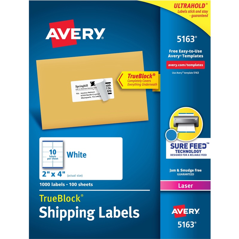 Avery Easy Peel White Shipping Labels – AVE5163