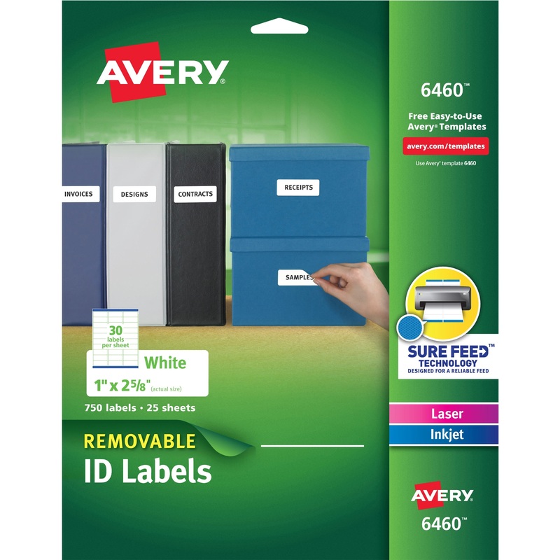 Avery Removable I.D. Laser/Inkjet Labels – AVE6460