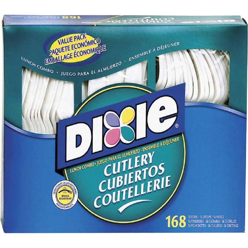 Dixie Heavyweight Disposable Forks, Knives & Spoons Combo Boxes by GP Pro – DXECM168