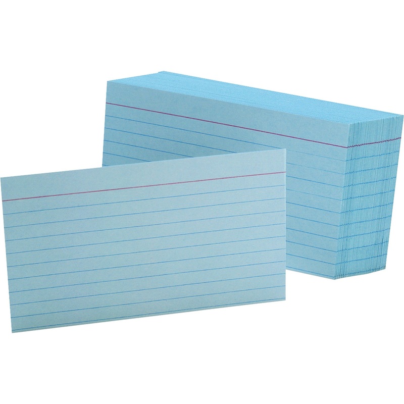 Oxford Colored Ruled Index Cards – OXF7321BLU