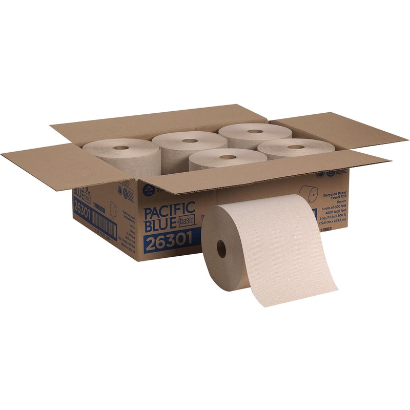 Pacific Blue Basic Recycled Hardwound Paper Roll Towel – GPC26301
