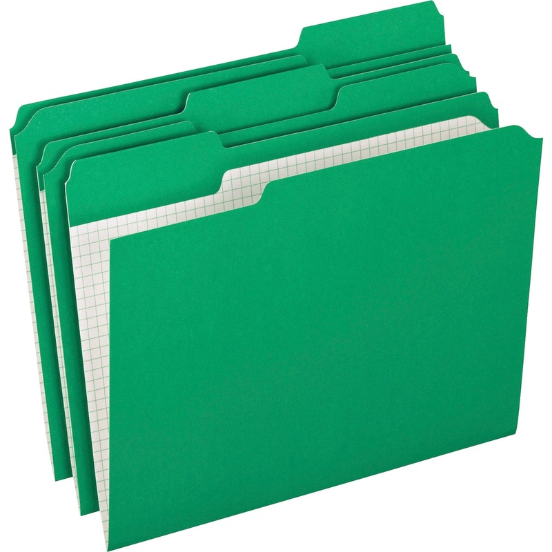 Pendaflex 1/3 Tab Cut Letter Recycled Top Tab File Folder – PFXR15213BGR