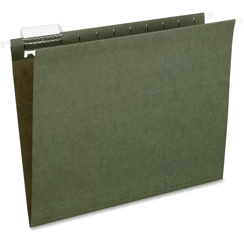 Pendaflex Essentials 1/5 Tab Cut Letter Recycled Hanging Folder – PFX81602
