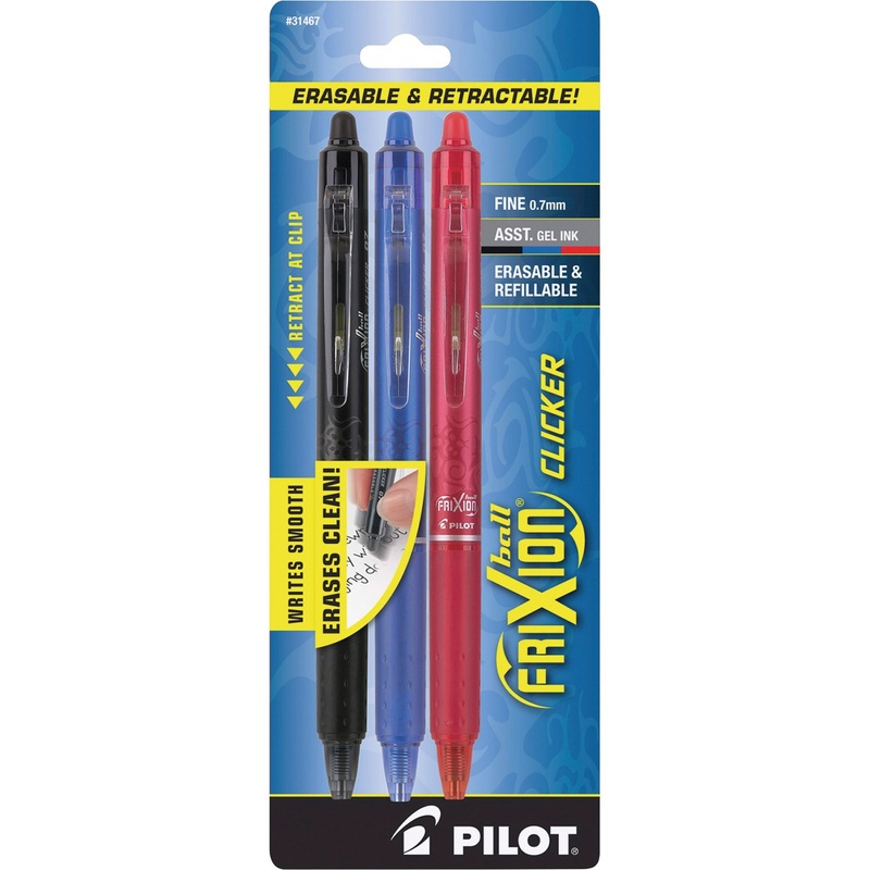 Pilot FriXion .7mm Clicker Erasable Gel Pens – PIL31467