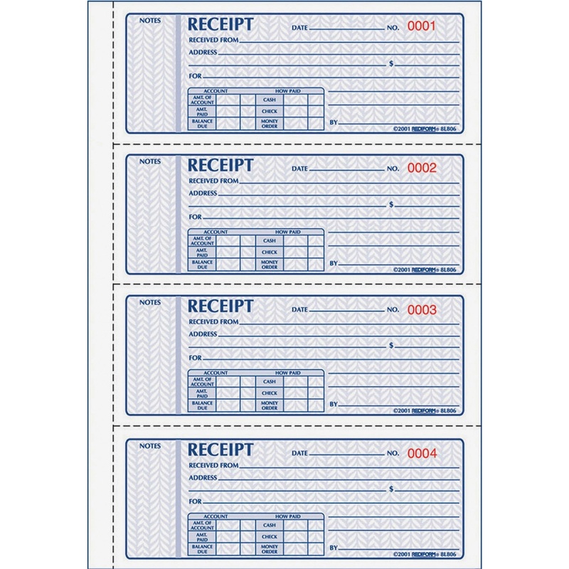 Rediform Receipt Money Collection Forms – RED8L806
