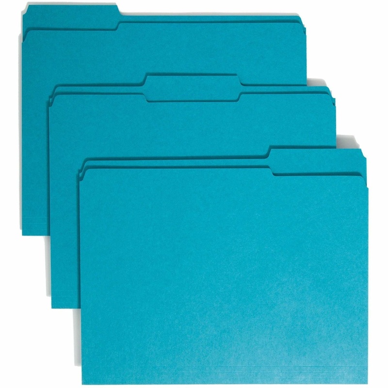 Smead Colored 1/3 Tab Cut Letter Recycled Top Tab File Folder – SMD13134