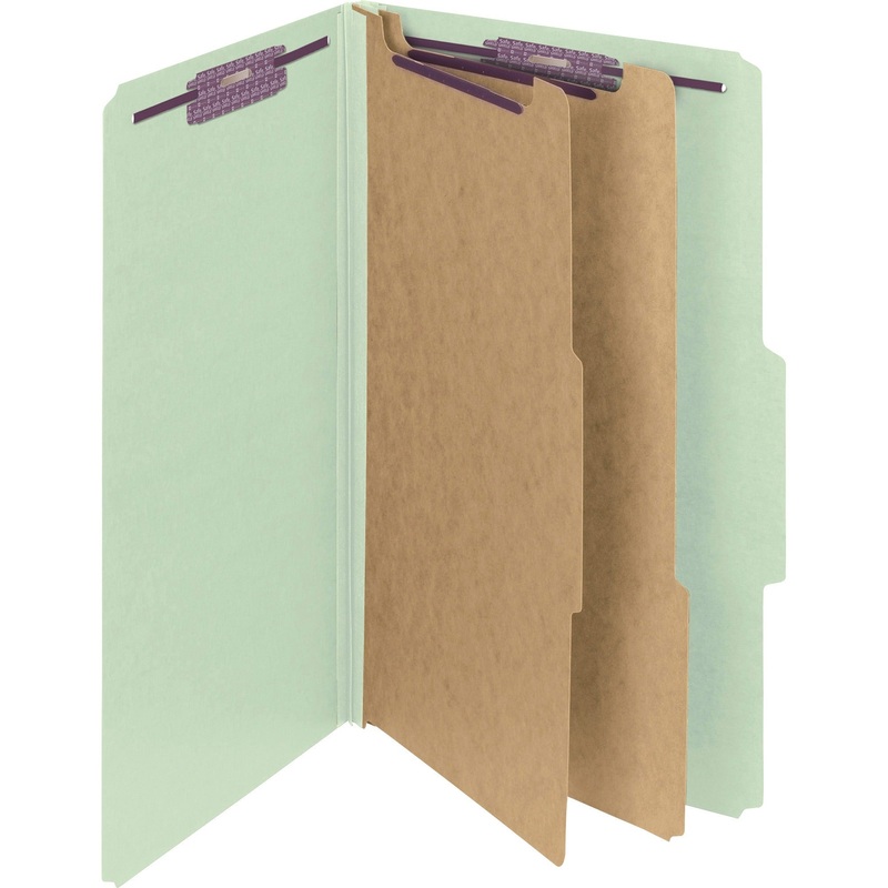 Smead SafeSHIELD 2/5 Tab Cut Legal Recycled Classification Folder – SMD19076