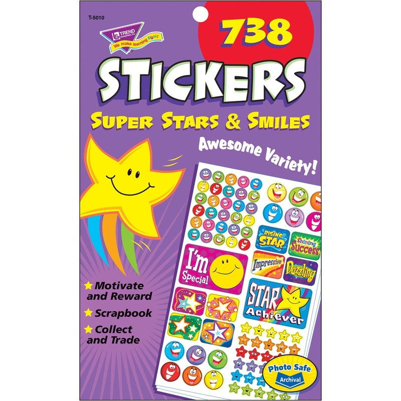 Trend Super Stars/Smiles Sticker Pad – TEPT5010