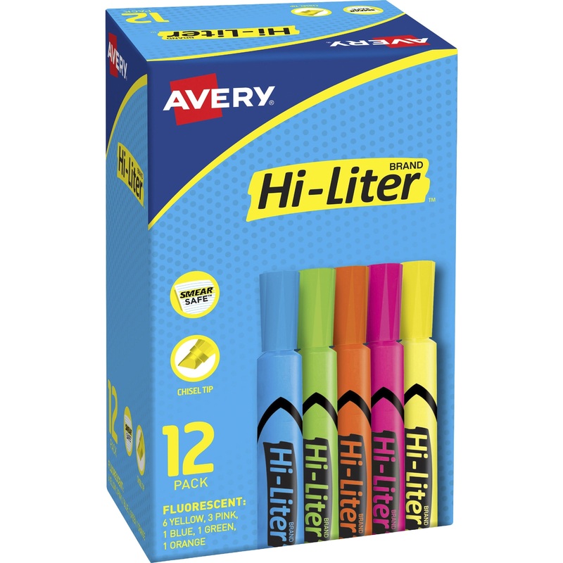 Avery Hi-Liter Desk-Style Highlighters – AVE98034