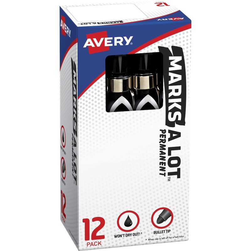 Avery Marks-A-Lot Desk-Style Permanent Markers – AVE24878