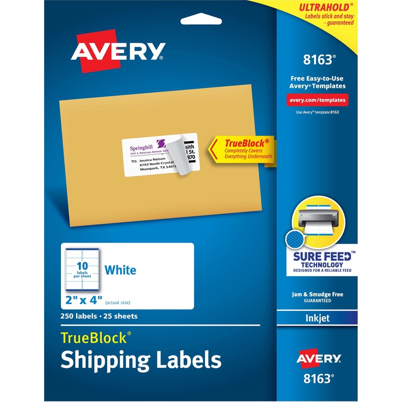 Avery TrueBlock Shipping Labels – AVE8163