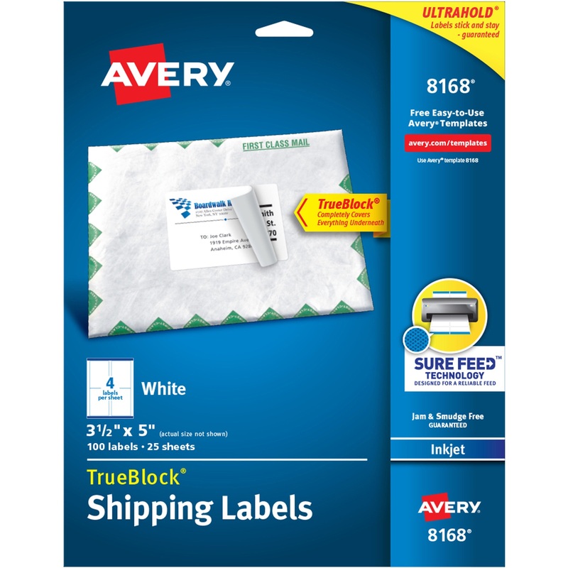 Avery TrueBlock Shipping Labels – AVE8168