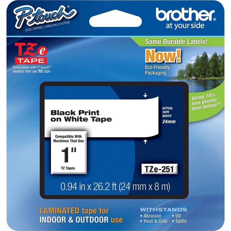 Brother P-Touch TZe Laminated Tape – BRTTZE251