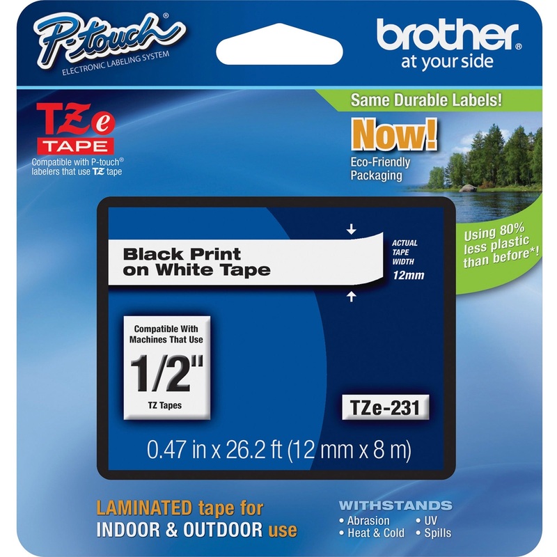 Brother P-touch TZe Laminated Tape Cartridges – BRTTZE231
