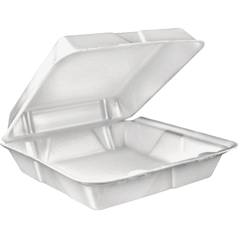 Dart Large 1-Compartment Carryout Foam Trays – DCC90HT1R