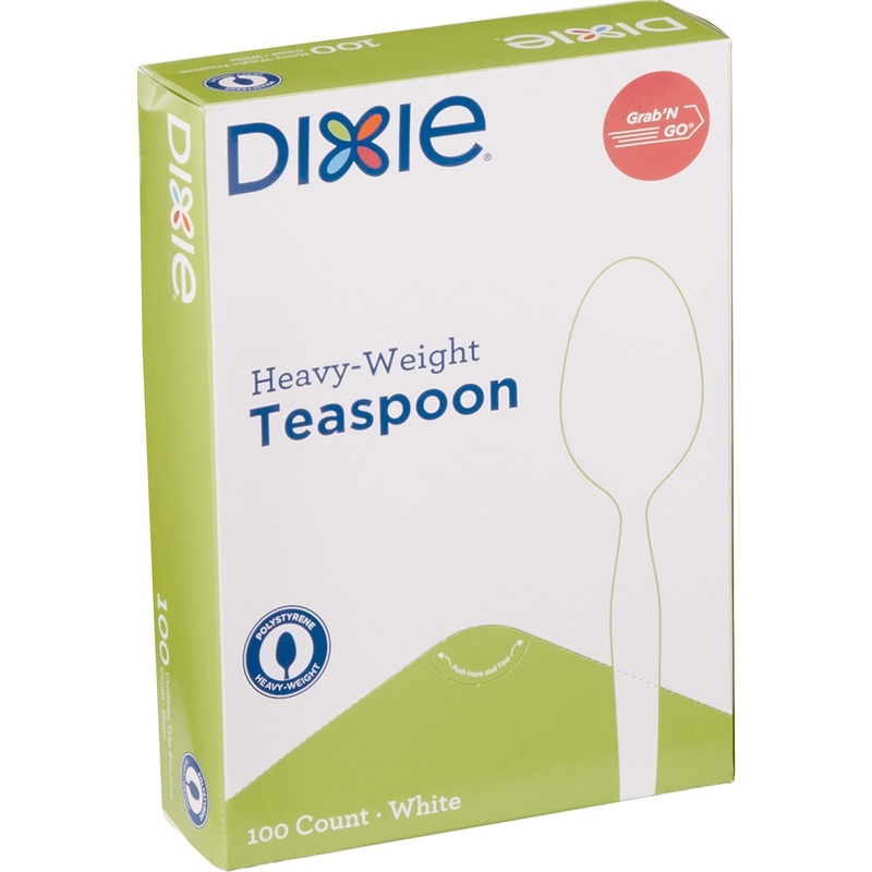 Dixie Heavyweight Disposable Teaspoons Grab-N-Go by GP Pro – DXETH207