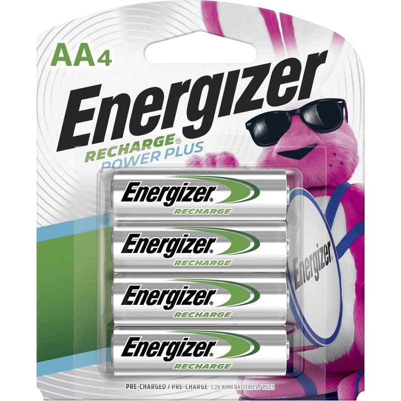 Energizer Recharge Power Plus Rechargeable AA Batteries, 4 Pack – EVENH15BP4