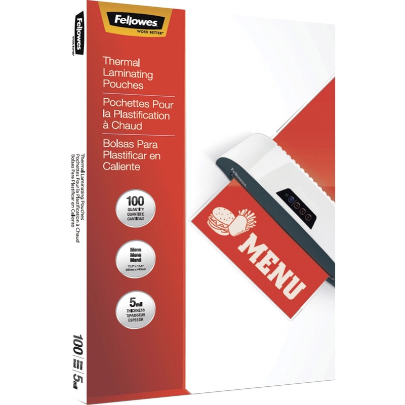 Fellowes Menu Size Thermal Laminating Pouches – FEL5746001