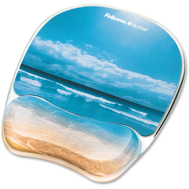 Fellowes Photo Gel Mouse Pad Wrist Rest with Microban – FEL9179301