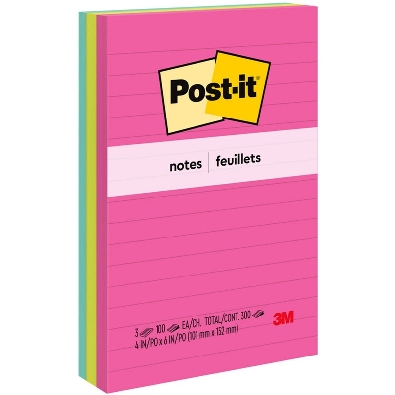 Post-it Lined Notes – Poptimistic Color Collection – MMM6603AN