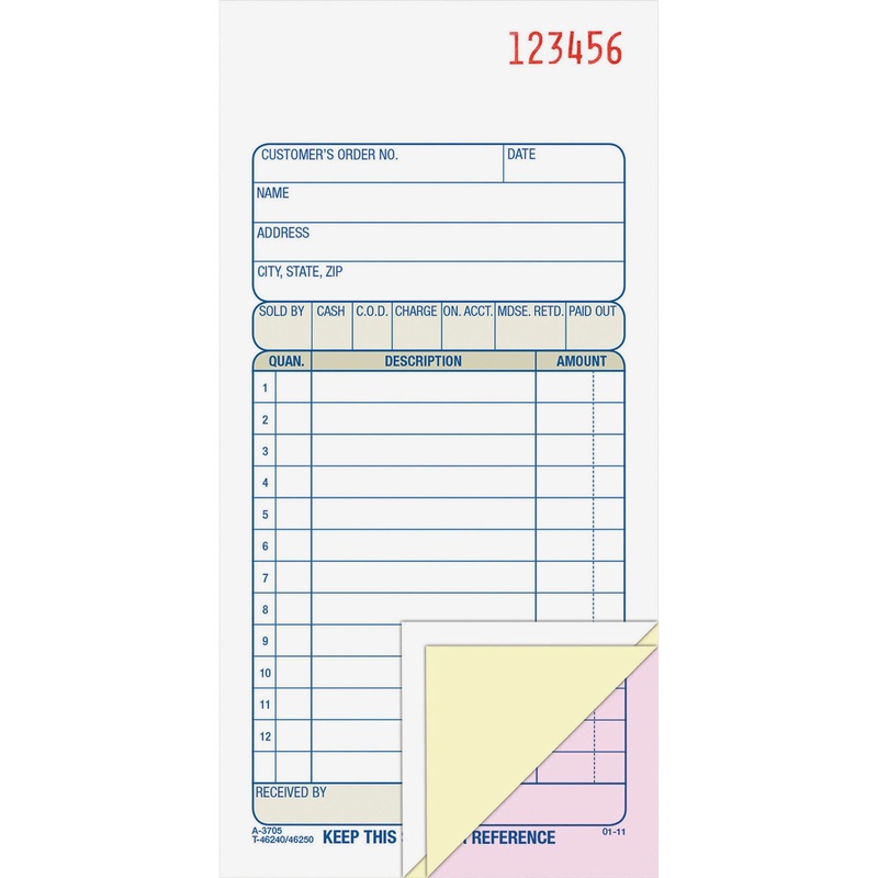 Adams Carbonless 3-part Sales Order Books – ABFTC3705