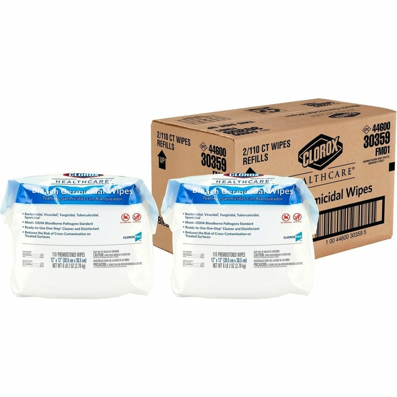 Clorox Healthcare Bleach Germicidal Wipes Refill – CLO30359CT