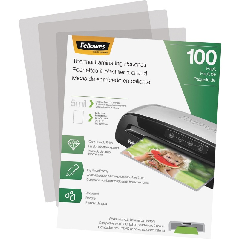 Fellowes Letter-Size Thermal Laminating Pouches – FEL5743501