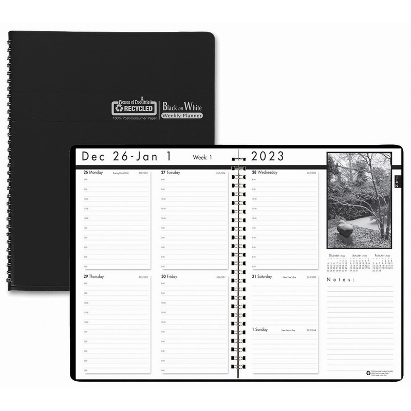 House of Doolittle Black on White Weekly Planner – HOD217102
