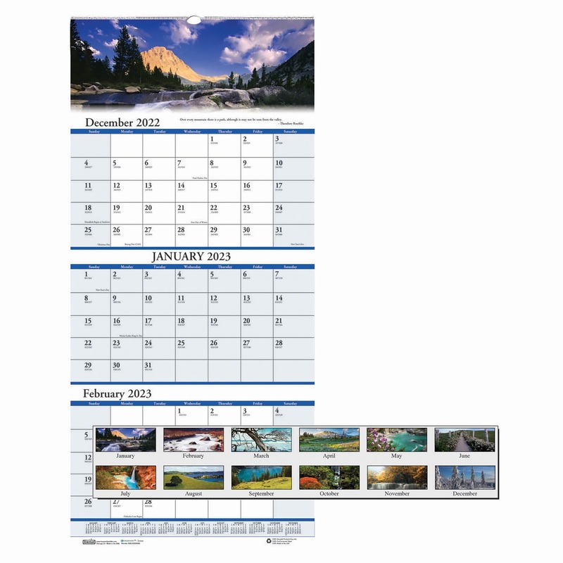House of Doolittle Scenic 3-month Wall Calendar – HOD3638