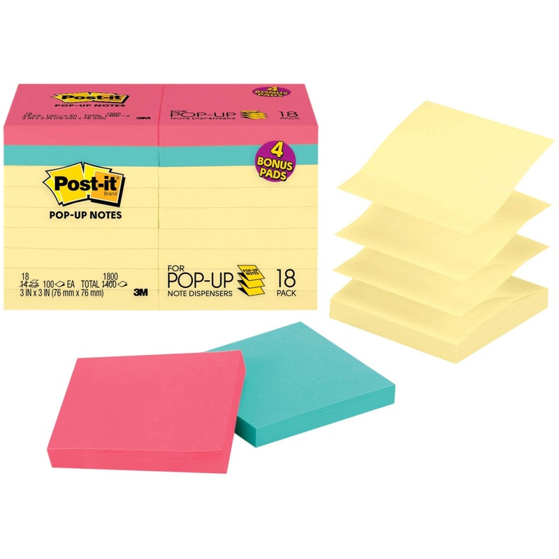 Post-it Dispenser Notes – Assorted Colors – MMMR330144B