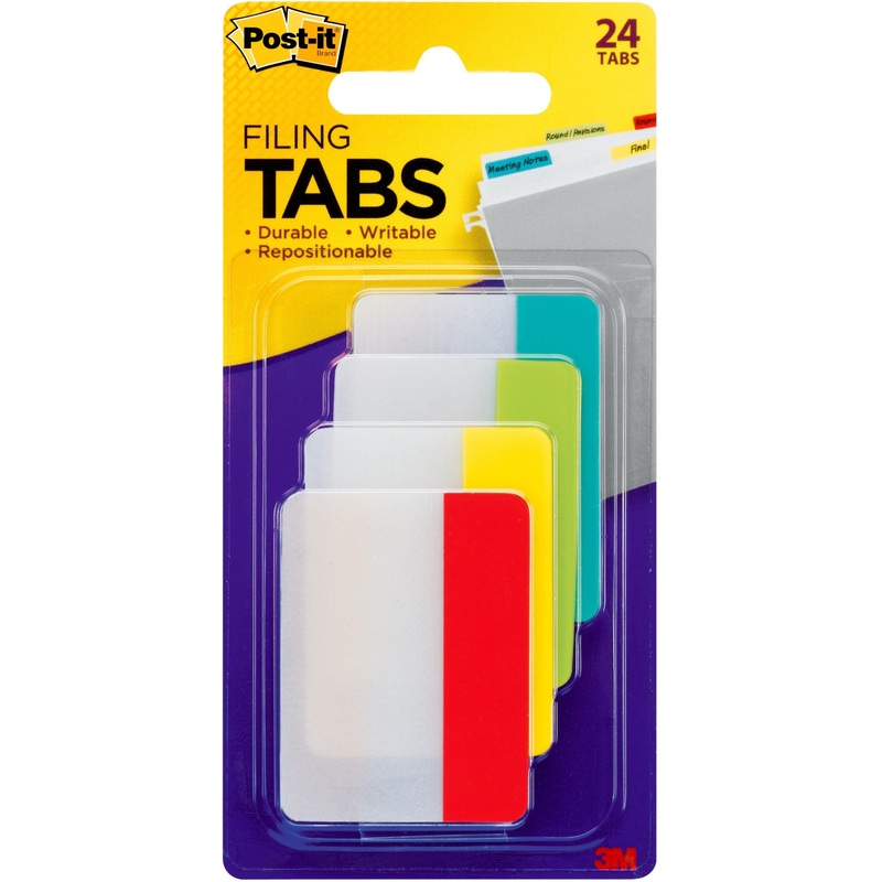 Post-it Durable Tabs – Primary Colors – MMM686ALYR