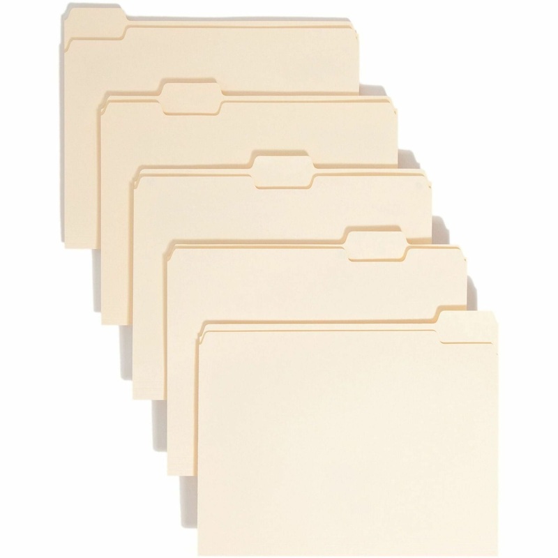 Smead 1/5 Tab Cut Letter Recycled Top Tab File Folder – SMD10350