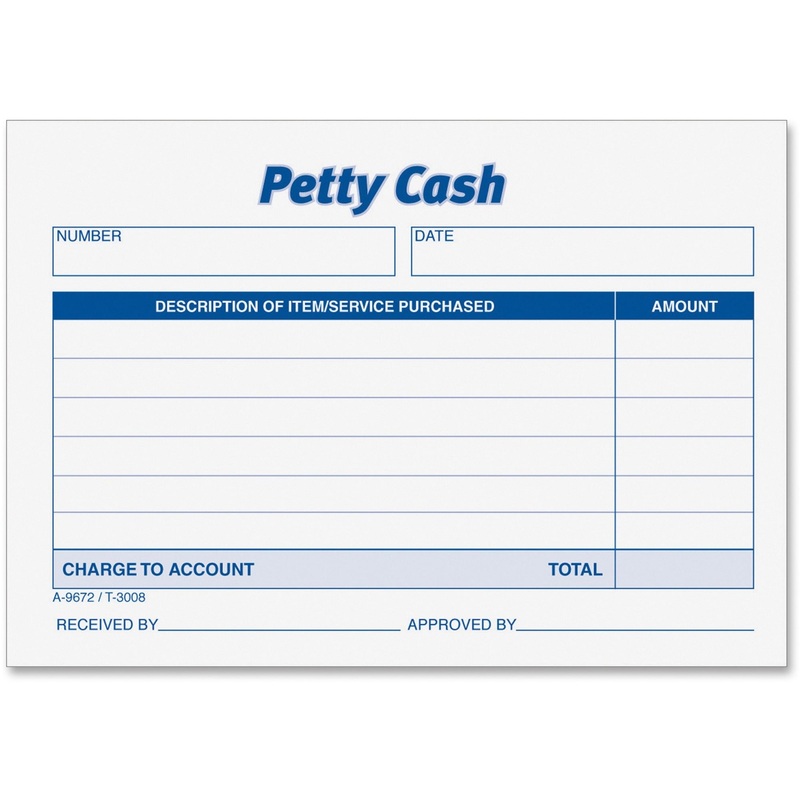 TOPS Received of Petty Cash Forms – TOP3008