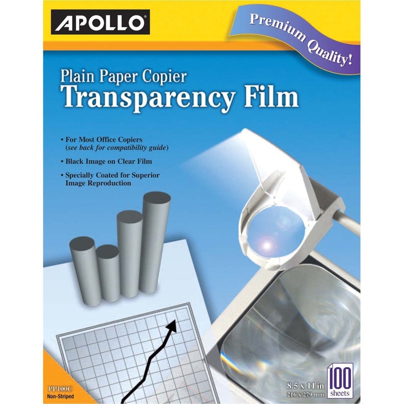 Apollo Plain Paper Copier Transparency Film – APOPP100C
