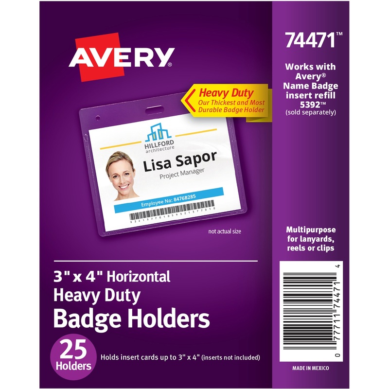 Avery Heavy-Duty Secure Top Clear Badge Holders – AVE74471