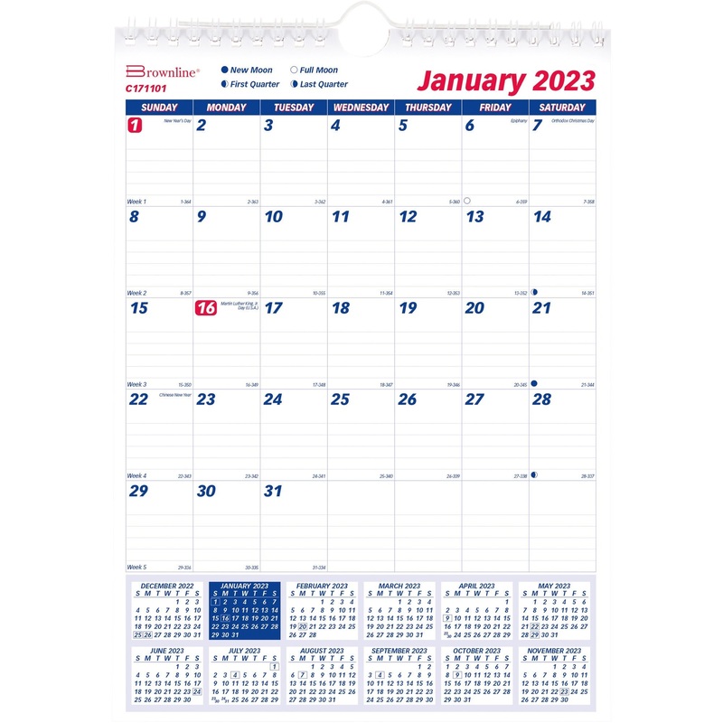 Brownline Ruled Block Wall Calendar – REDC171101